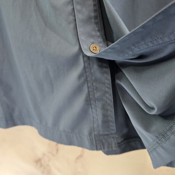Eddie Bauer Shirt Mens XL Tall Long Blue Button Up Short Sleeve Stretch Travex - Picture 9 of 12